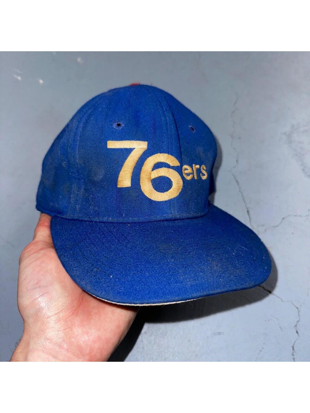 VTG 80s Richardson Player Philadelphia 76ers Script Snapback Hat Rare Cap
